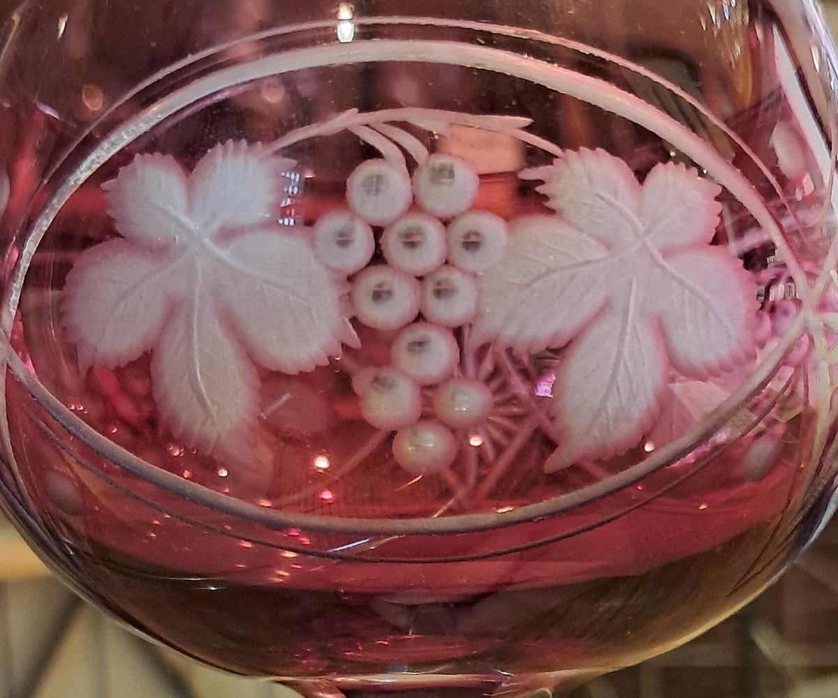 Crystal Rhine Wine Glasses, 20th Century-photo-4