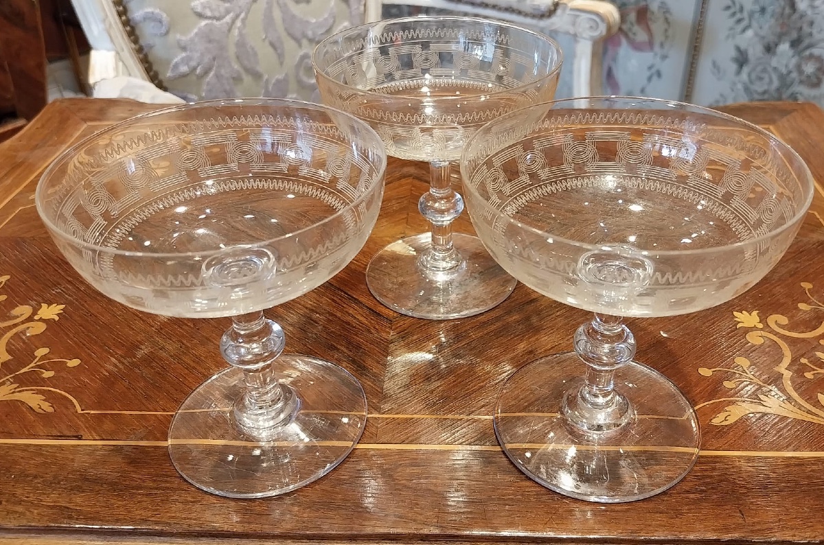 Baccarat, Champagne Glasses, 20th Century