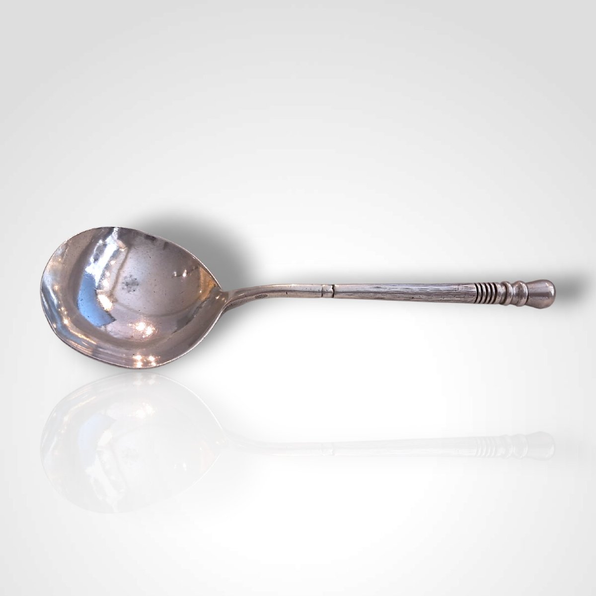 Silver Caviar Serving Spoon, Russia, Late 19th-early 20th Century-photo-2