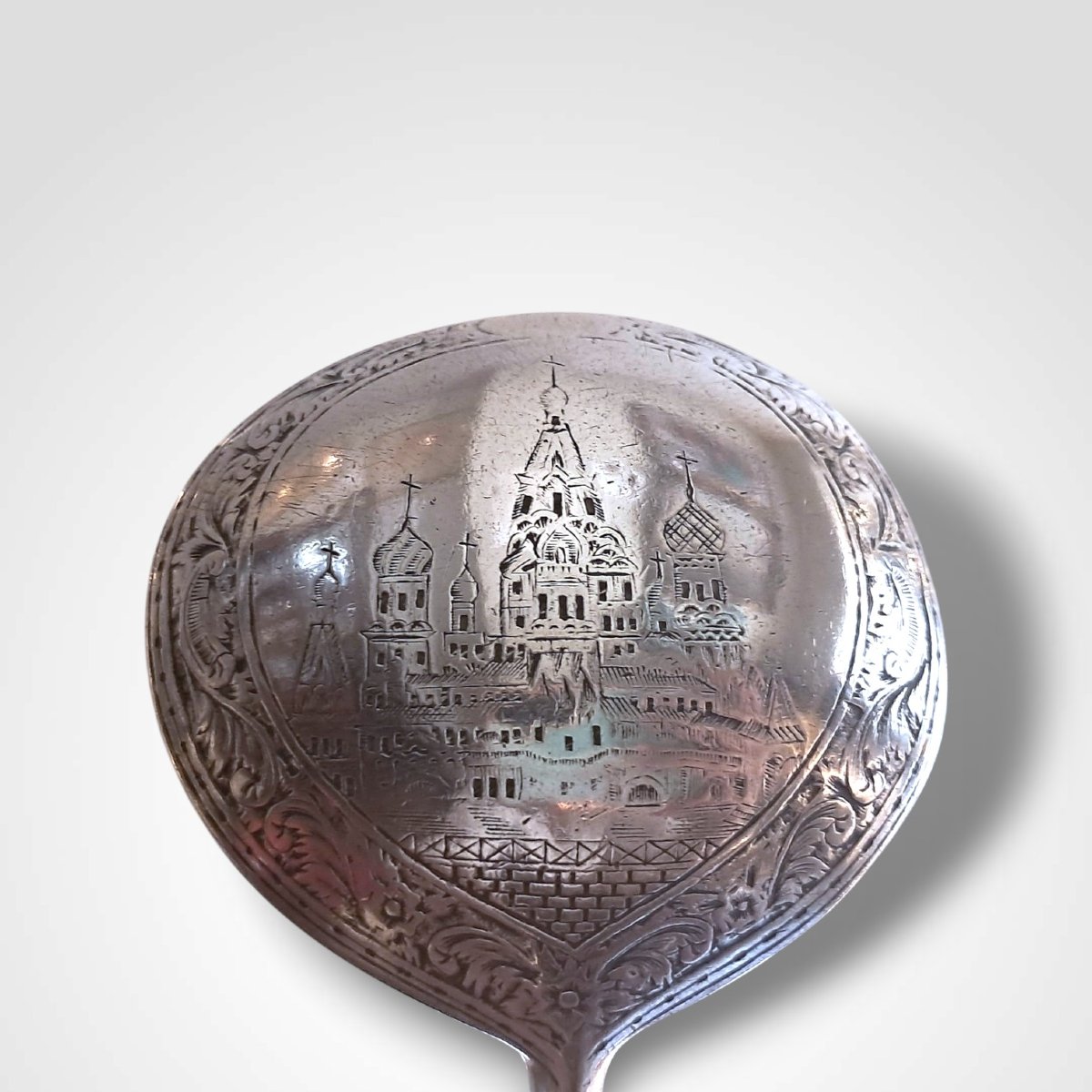 Silver Caviar Serving Spoon, Russia, Late 19th-early 20th Century-photo-3