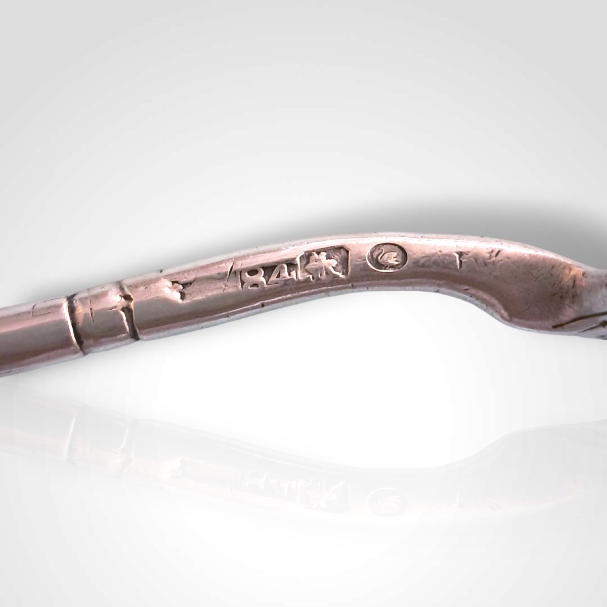 Silver Caviar Serving Spoon, Russia, Late 19th-early 20th Century-photo-4