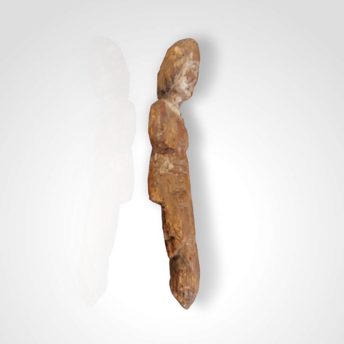 Vierge à l'enfant en bois polychrome, XVIIIe-photo-2