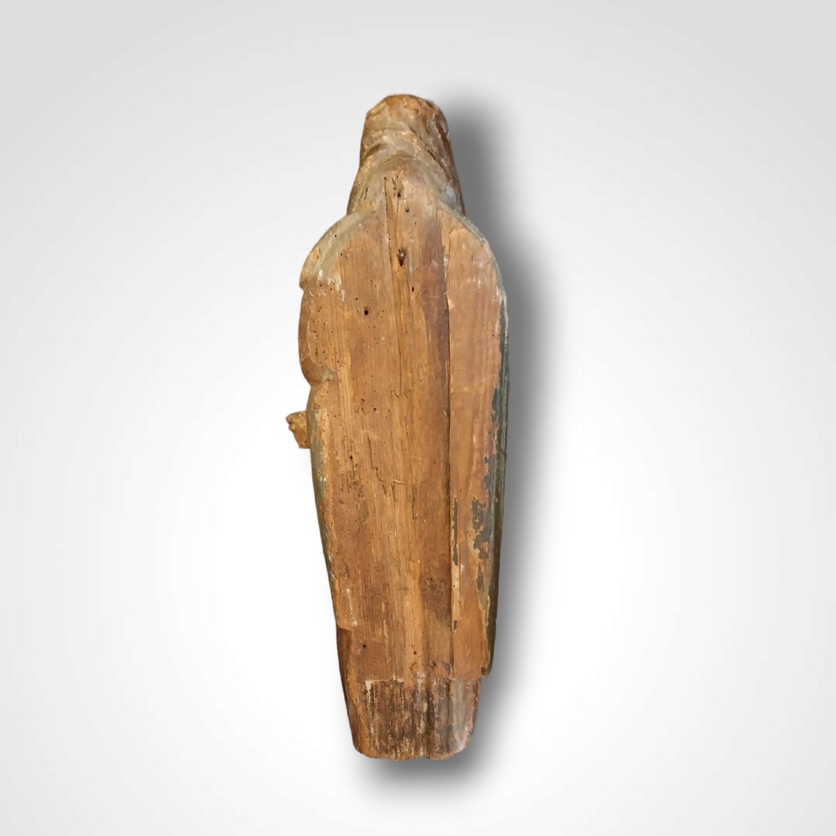 Vierge à l'enfant en bois polychrome, XVIIIe-photo-5