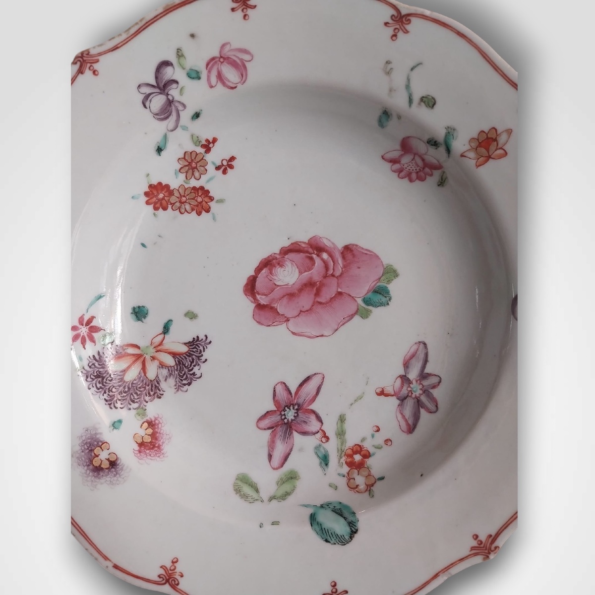 Assiette en porcelaine, Compagnie des Indes, Chine, XVIIIe-photo-4