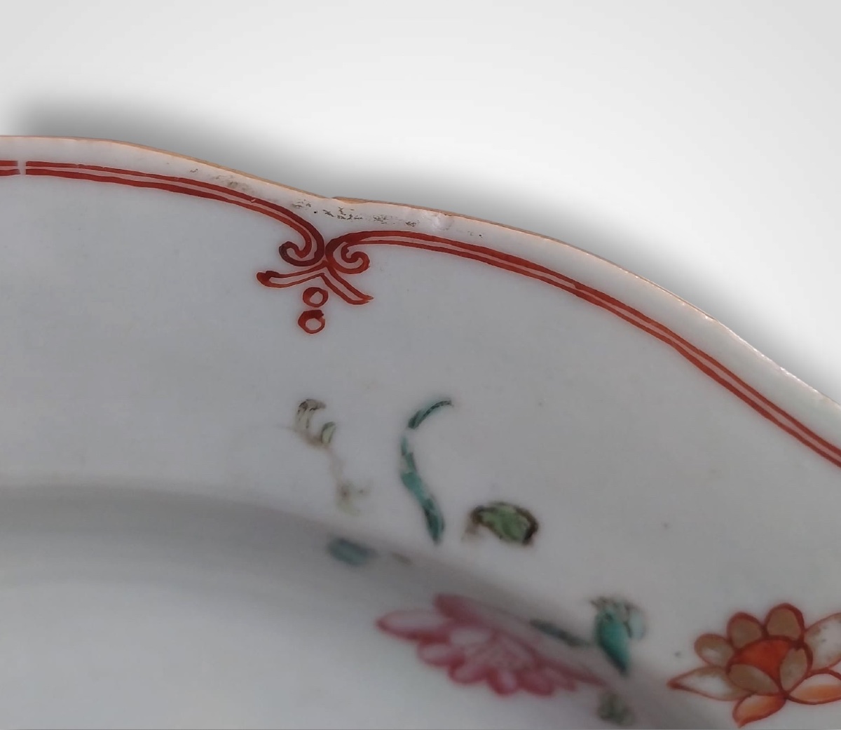 Assiette en porcelaine, Compagnie des Indes, Chine, XVIIIe-photo-1