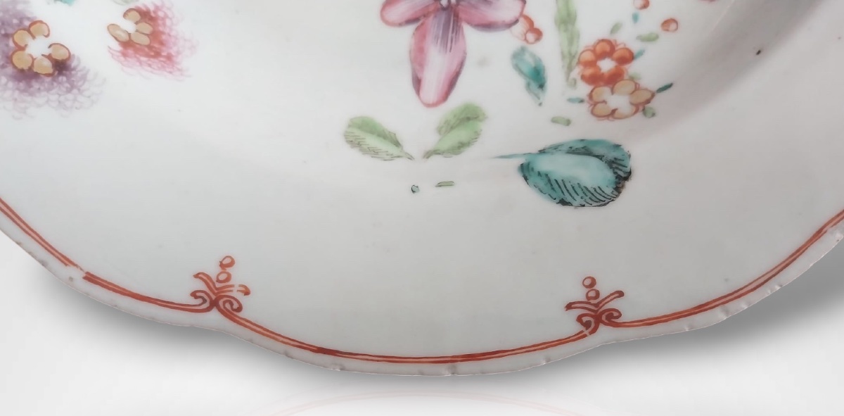 Assiette en porcelaine, Compagnie des Indes, Chine, XVIIIe-photo-2