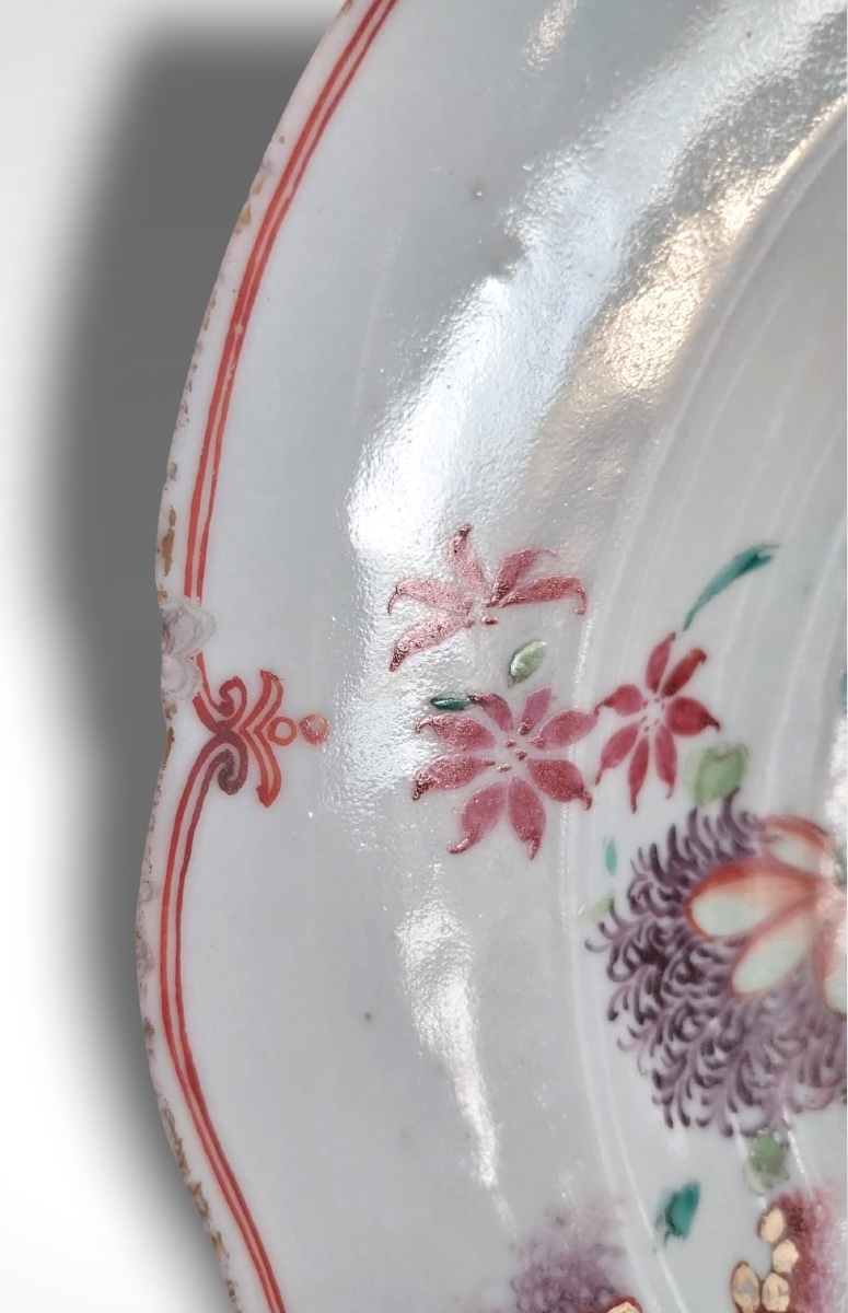 Assiette en porcelaine, Compagnie des Indes, Chine, XVIIIe-photo-3