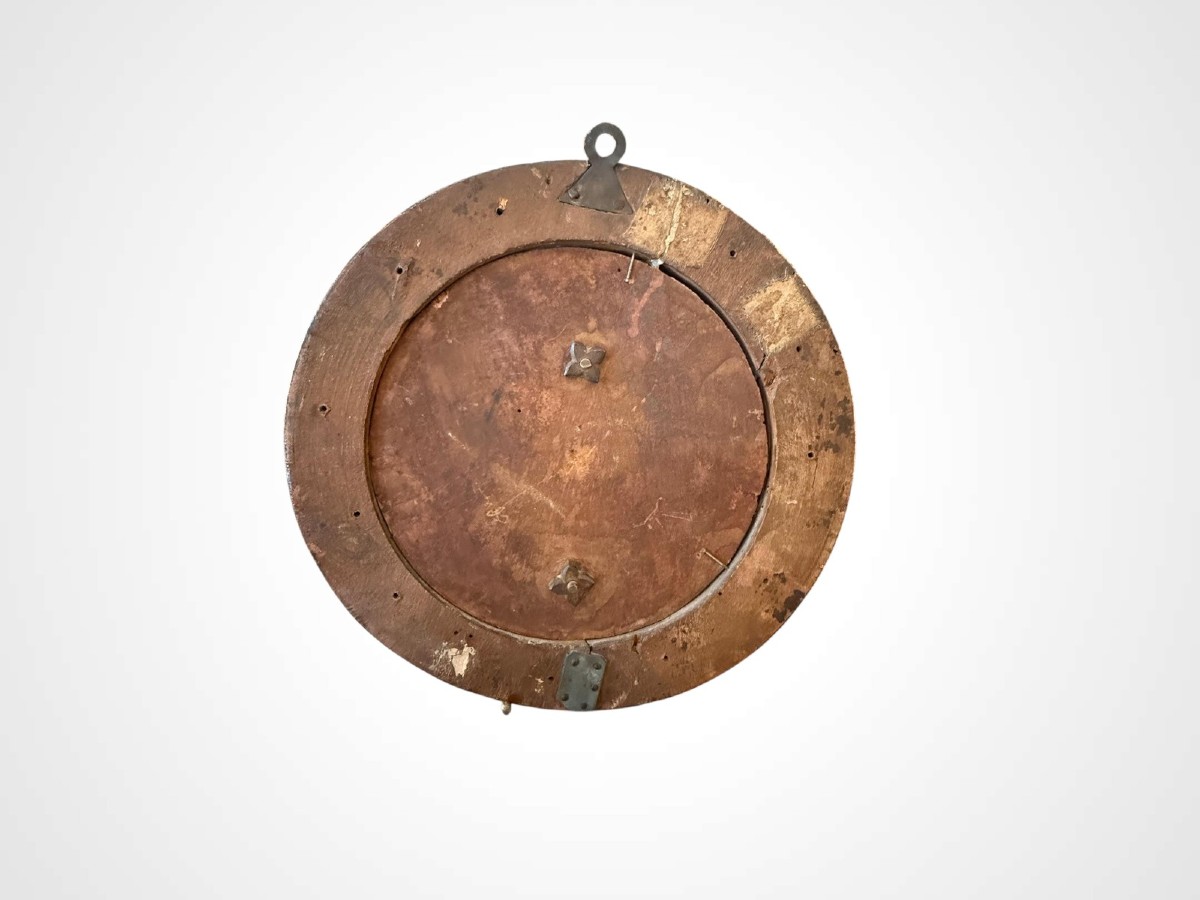 Paire de portraits, bronze doré, XVIIème -photo-4