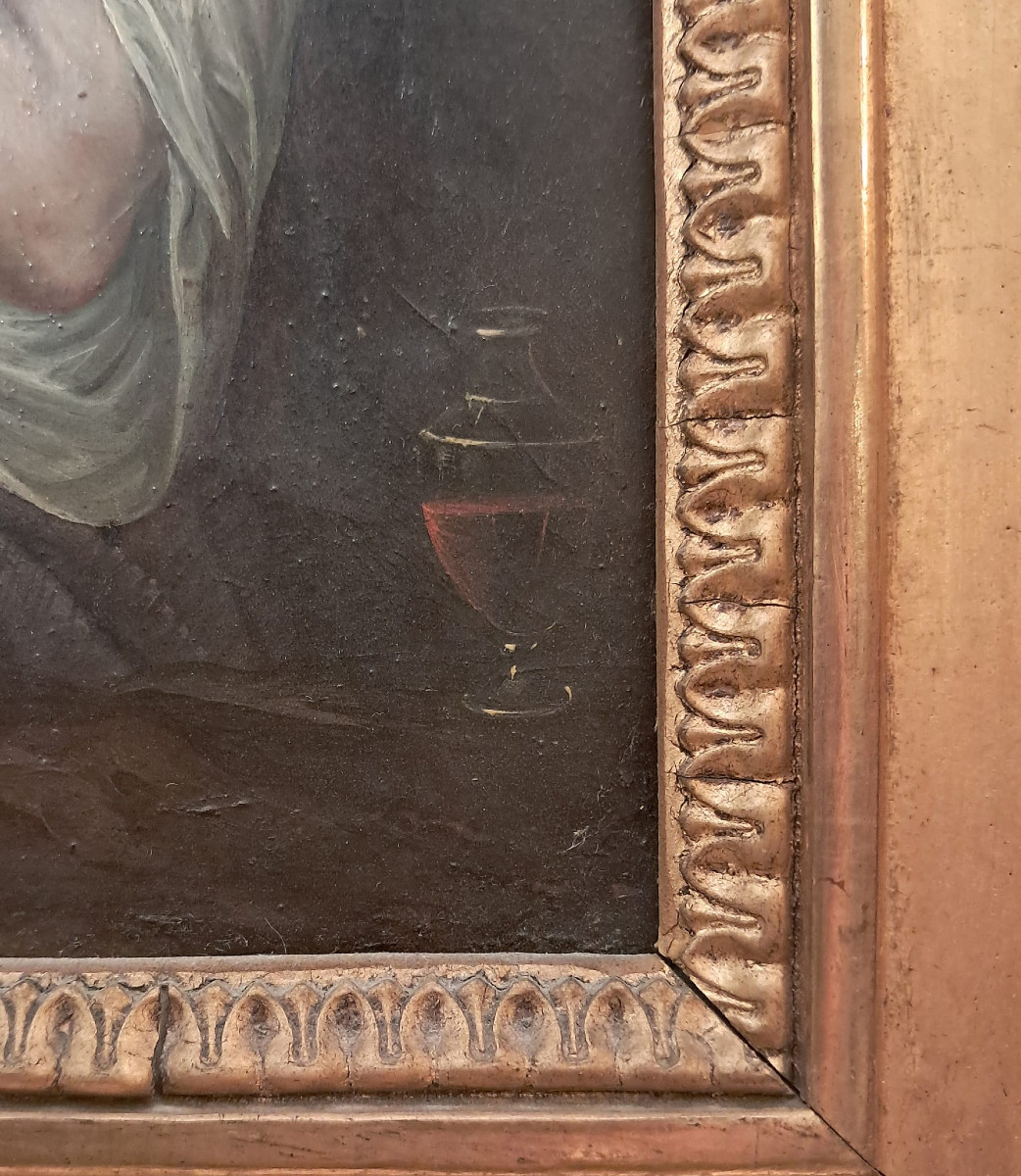 Penitent Magdalene, Oil On Copper, 17th Century-photo-1