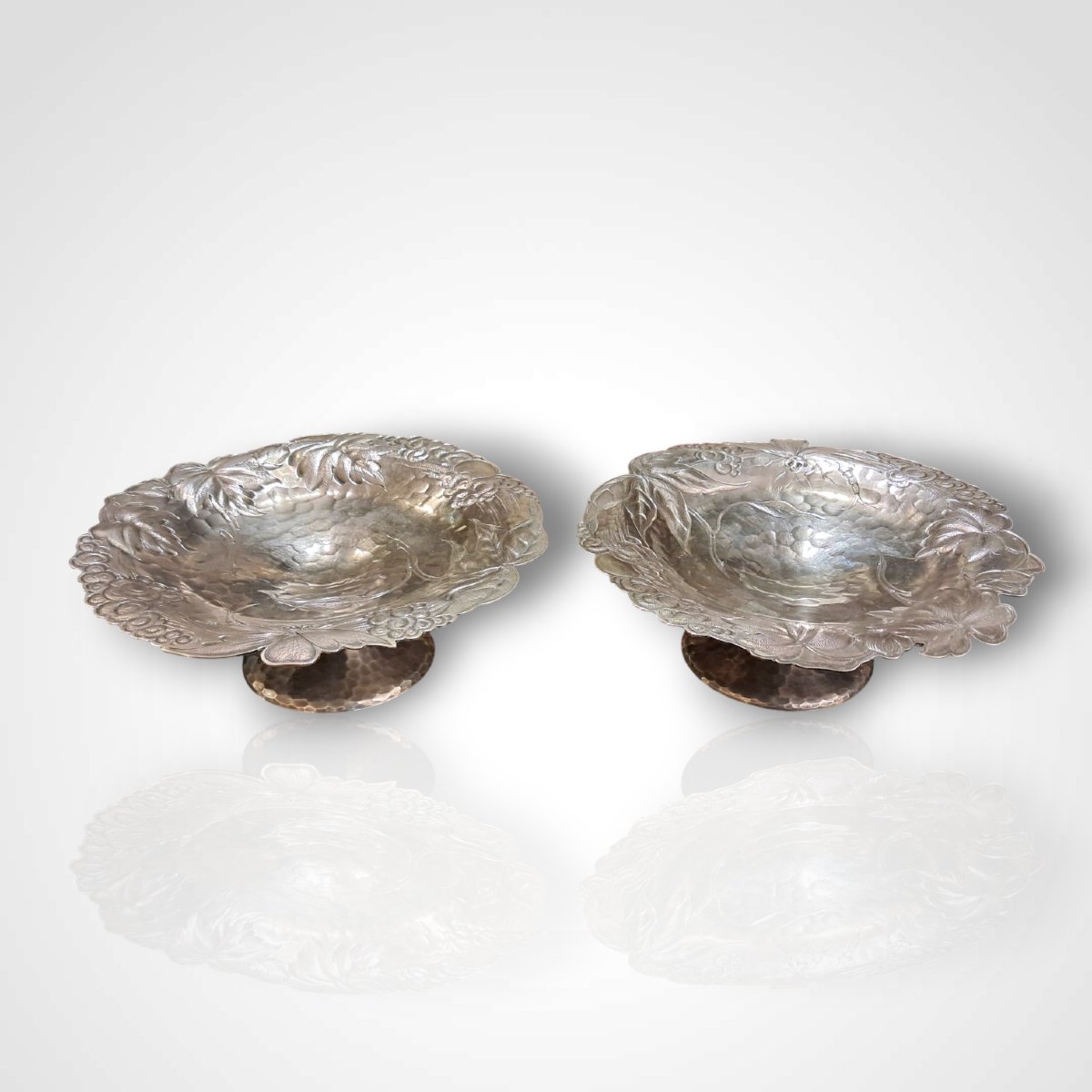 Paire de coupes sur pied en argent, Theodore B. Starr, XIXe-photo-4