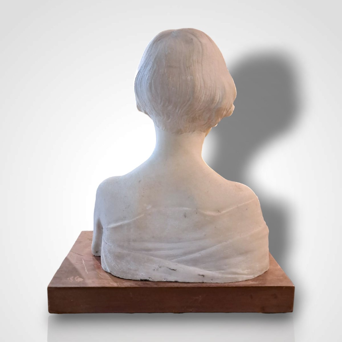 Henri Léon Greber, Marble Bust Of A Young Woman, 20th Century-photo-3