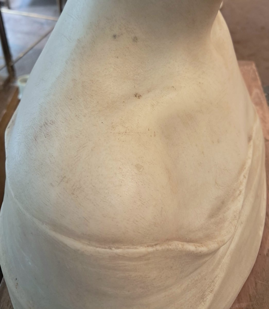 Henri Léon Greber, Marble Bust Of A Young Woman, 20th Century-photo-5