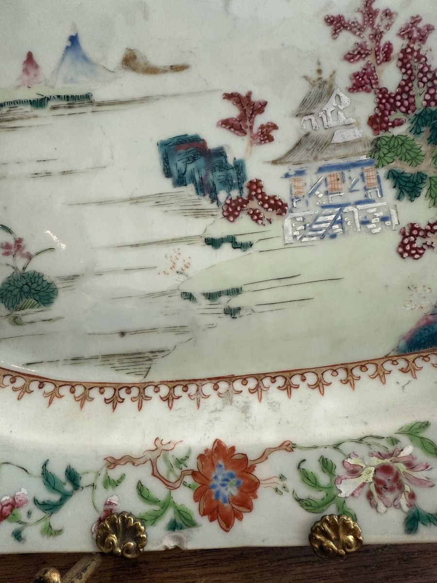 Plat octogonal en porcelaine, Chine, XVIIIème -photo-3