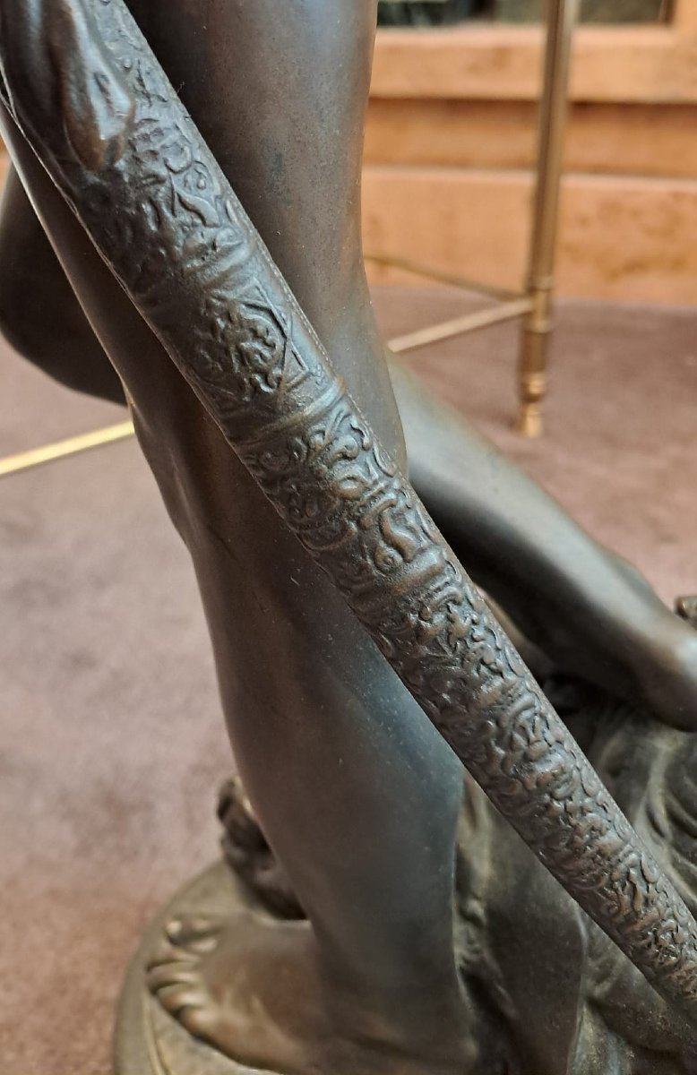 Antonin Mercié, David, sculpture en bronze, édition Barbedienne, XIXe-photo-6
