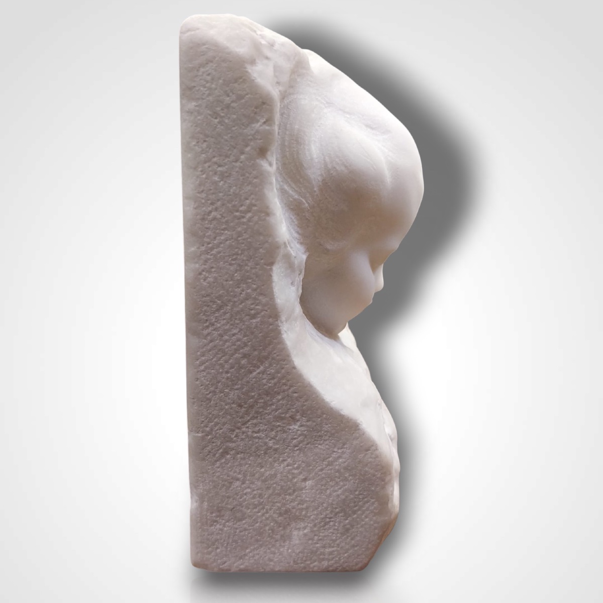 Amedeo Gennarelli (1881-1943), Marble Sculpture, Child's Face-photo-4