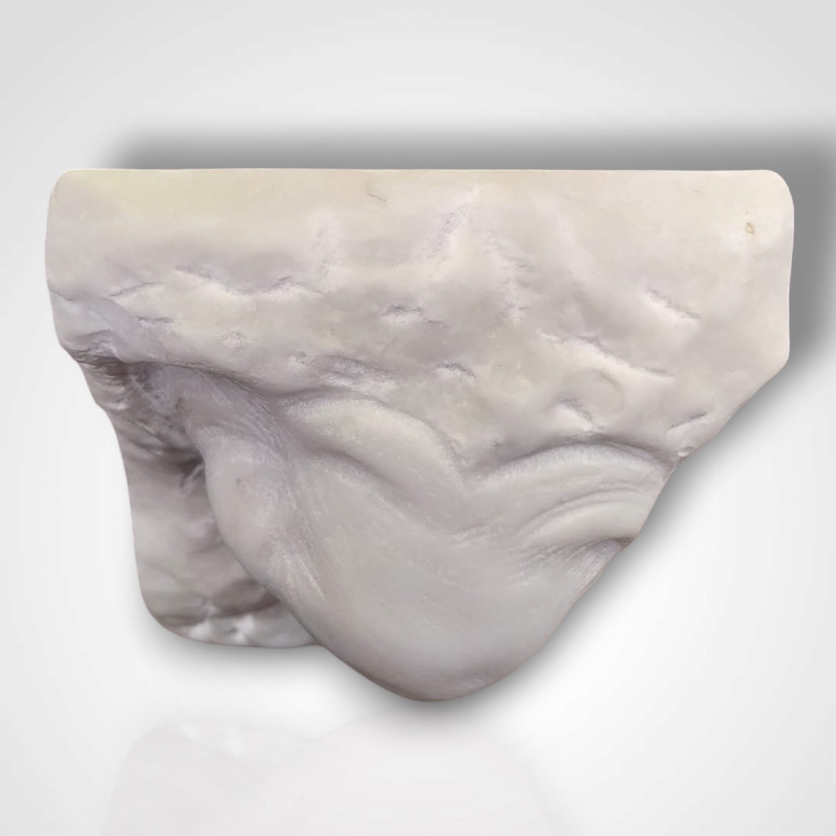 Amedeo Gennarelli (1881-1943), Marble Sculpture, Child's Face-photo-1