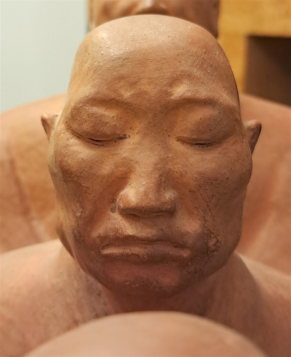 Gaston Hauchecorne, Terracotta Representing Three Chinese Figures, 20th Century-photo-8