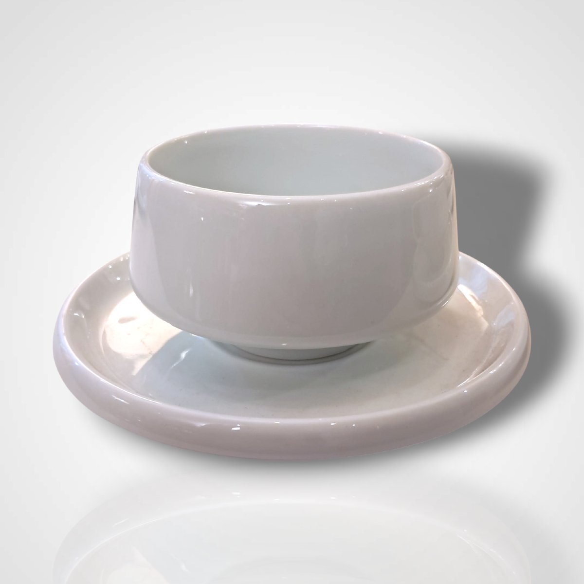 Yves Mohy For Virebent, Porcelain Tea Set, 20th Century-photo-4