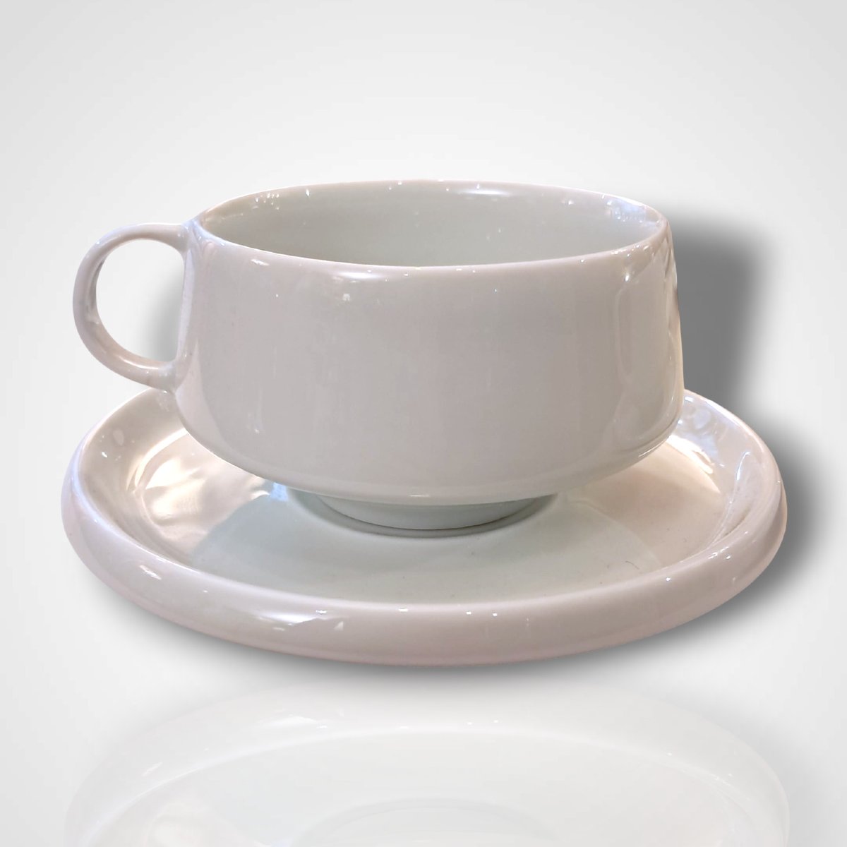 Yves Mohy For Virebent, Porcelain Tea Set, 20th Century-photo-1