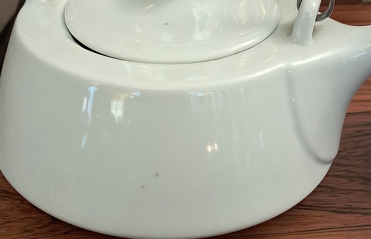 Yves Mohy For Virebent, Porcelain Tea Set, 20th Century-photo-3