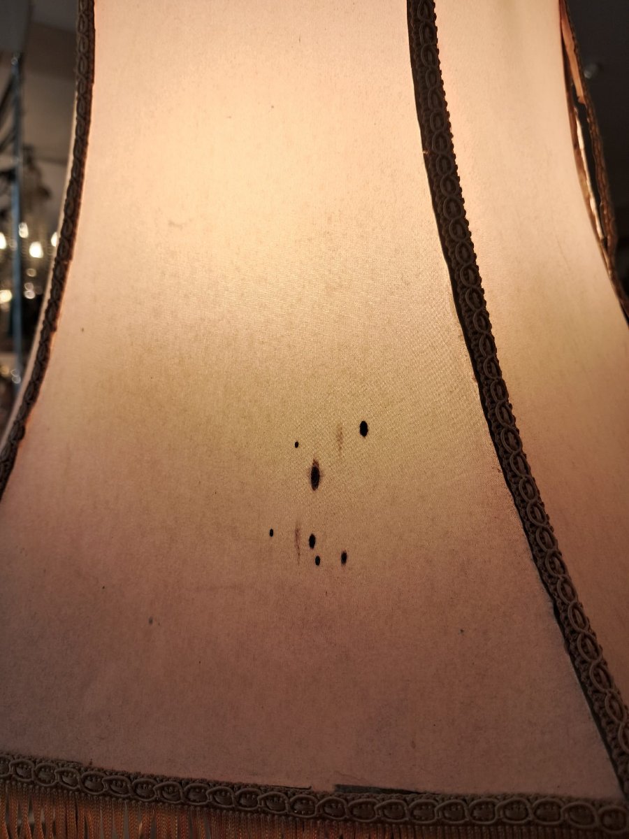 Bronze And Ceramic Lamp, 19th Century-photo-5