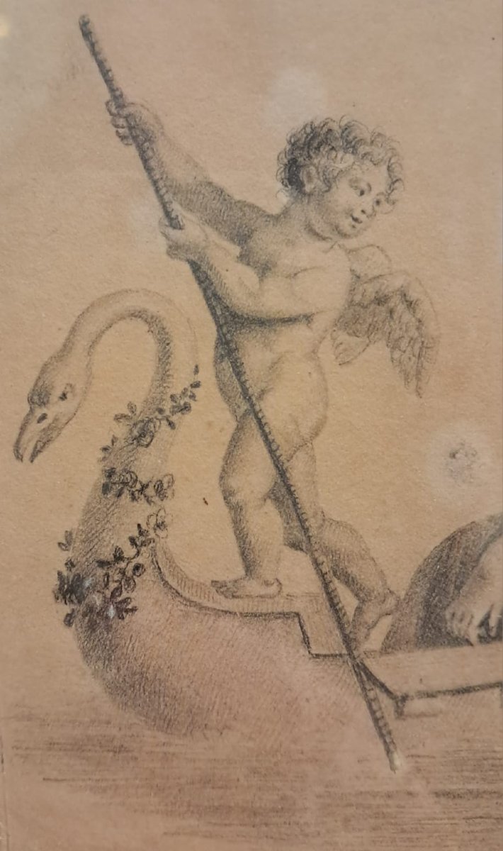 Allegory Of Time, Drawing, 19th Century-photo-4