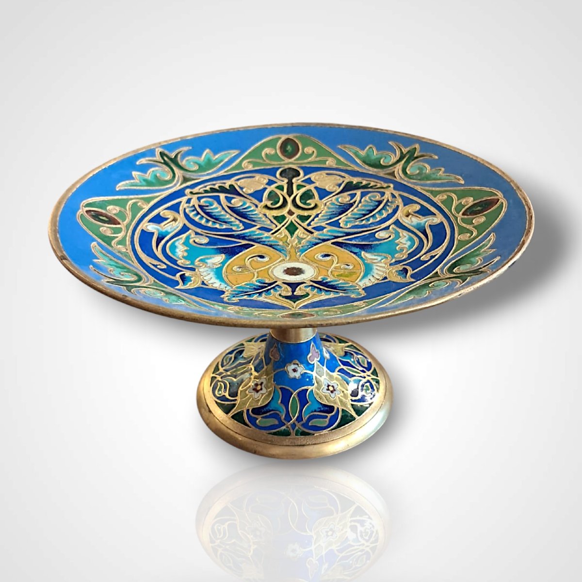 Pair Of Bronze And Cloisonné Enamel Cups, 19th Century-photo-4