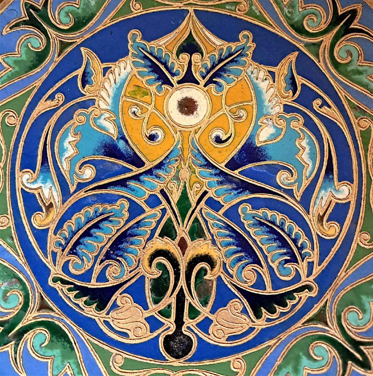 Pair Of Bronze And Cloisonné Enamel Cups, 19th Century-photo-5