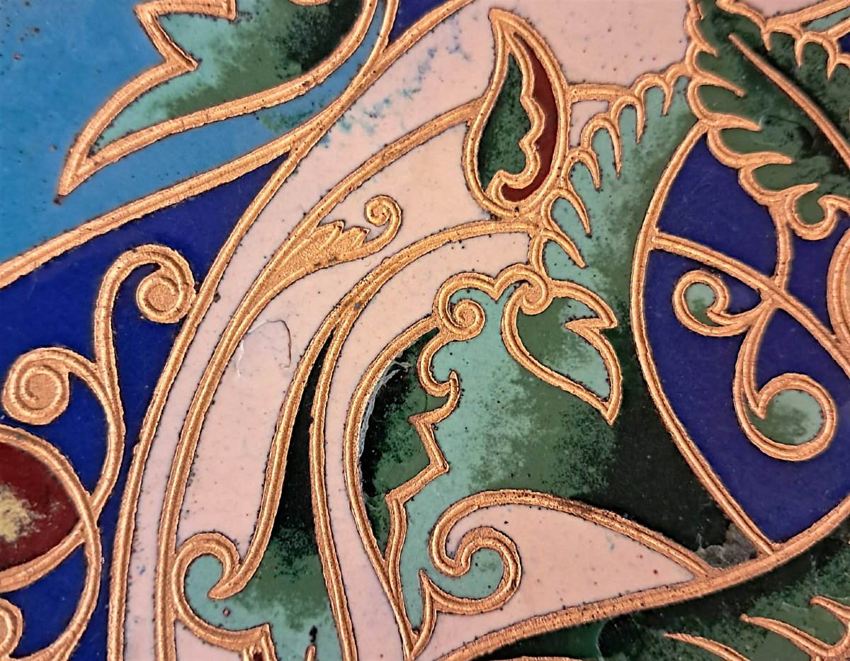 Pair Of Bronze And Cloisonné Enamel Cups, 19th Century-photo-7