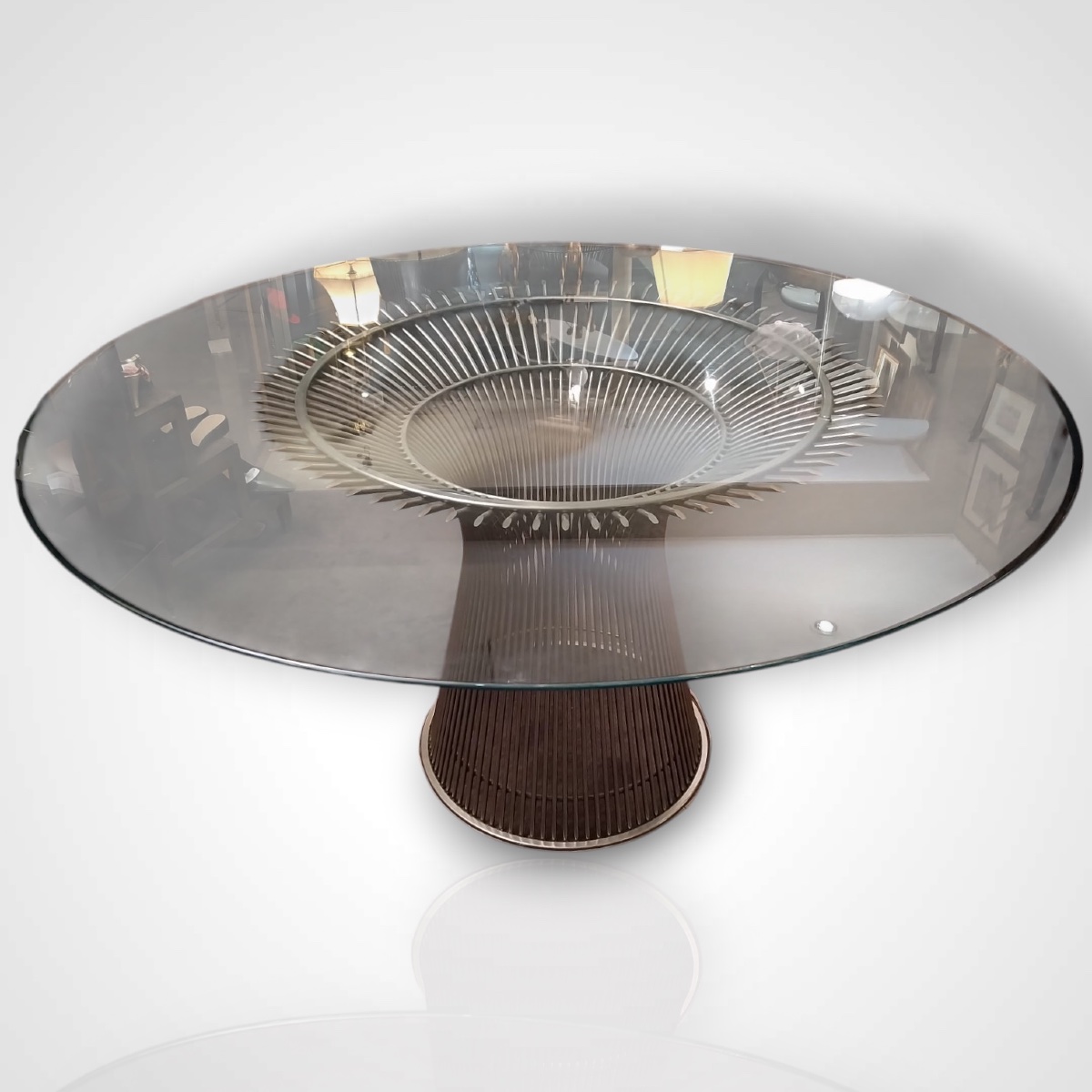 Warren Platner édité par Knoll, table ronde de salle à manger, XXe-photo-2