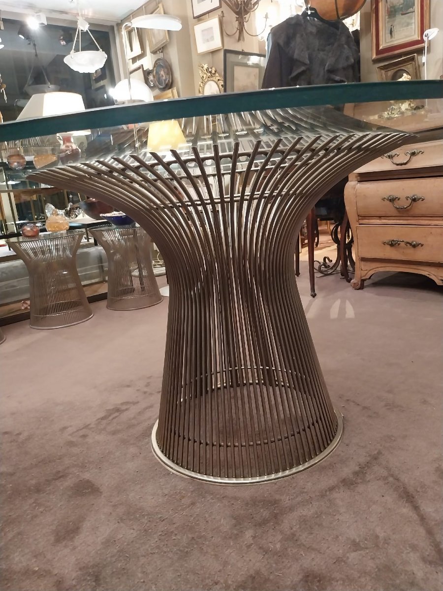 Warren Platner édité par Knoll, table ronde de salle à manger, XXe-photo-2