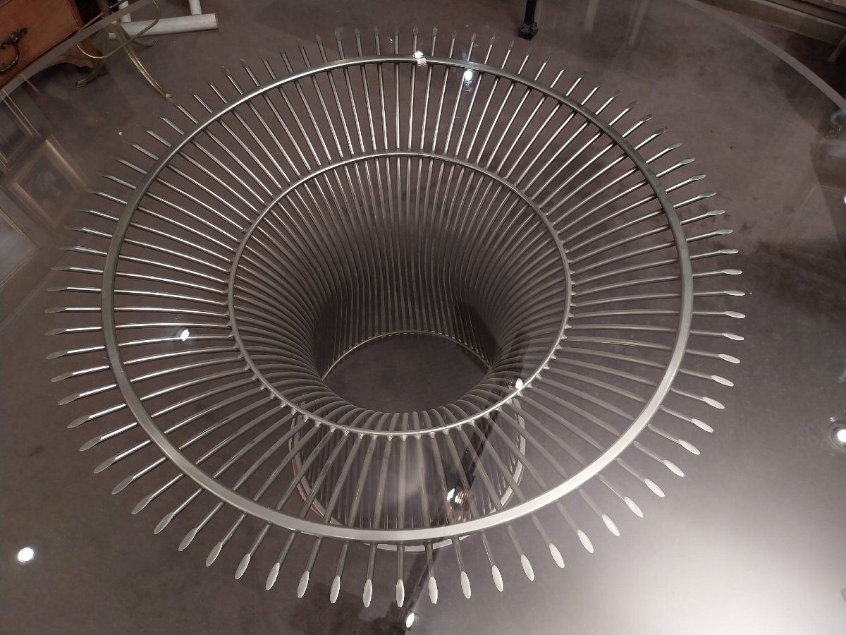 Warren Platner édité par Knoll, table ronde de salle à manger, XXe-photo-4