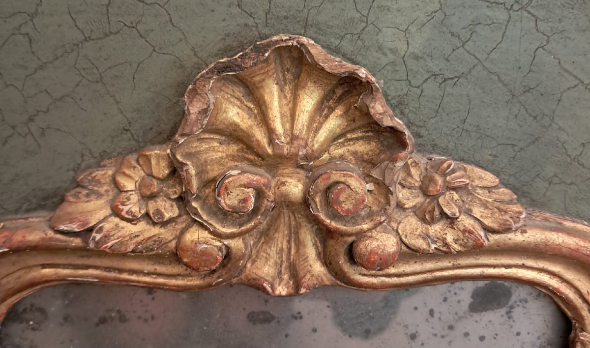 Petit miroir trumeau, vers 1900-photo-1