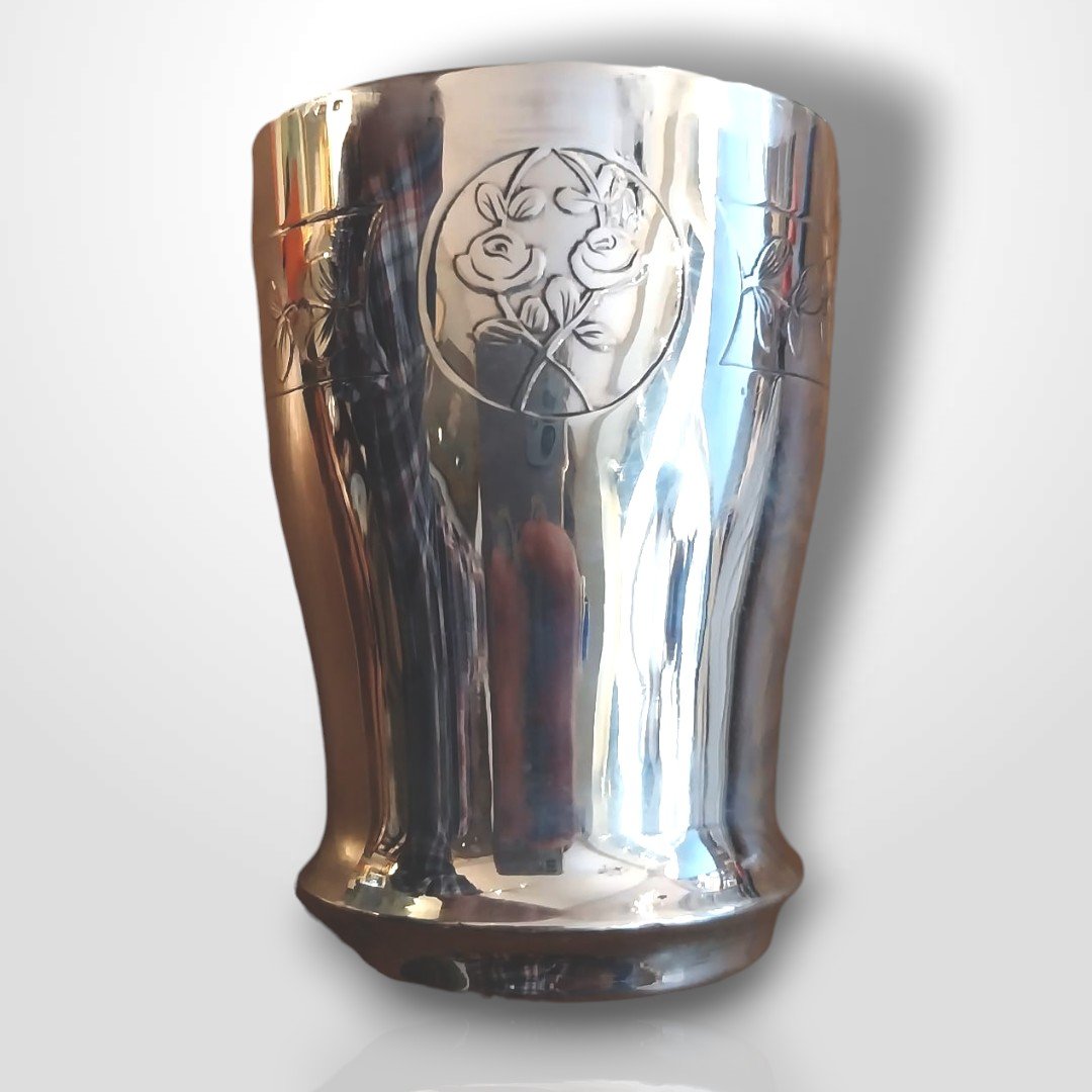 Solid Silver Cup, 20th Century-photo-3