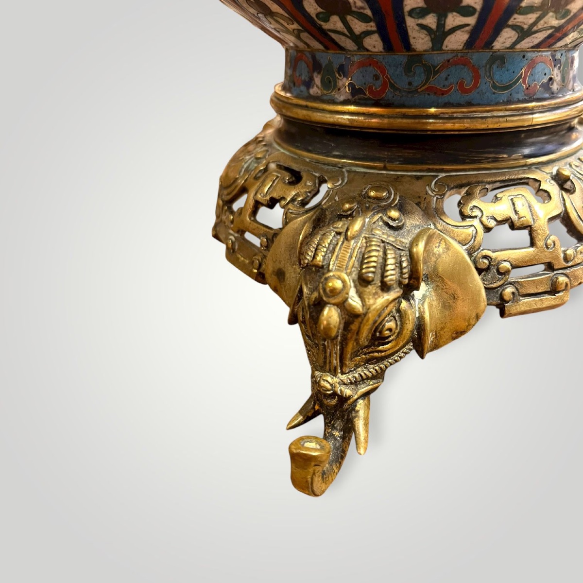 Pair Of Cloisonné Vases, China, 19th Century-photo-4