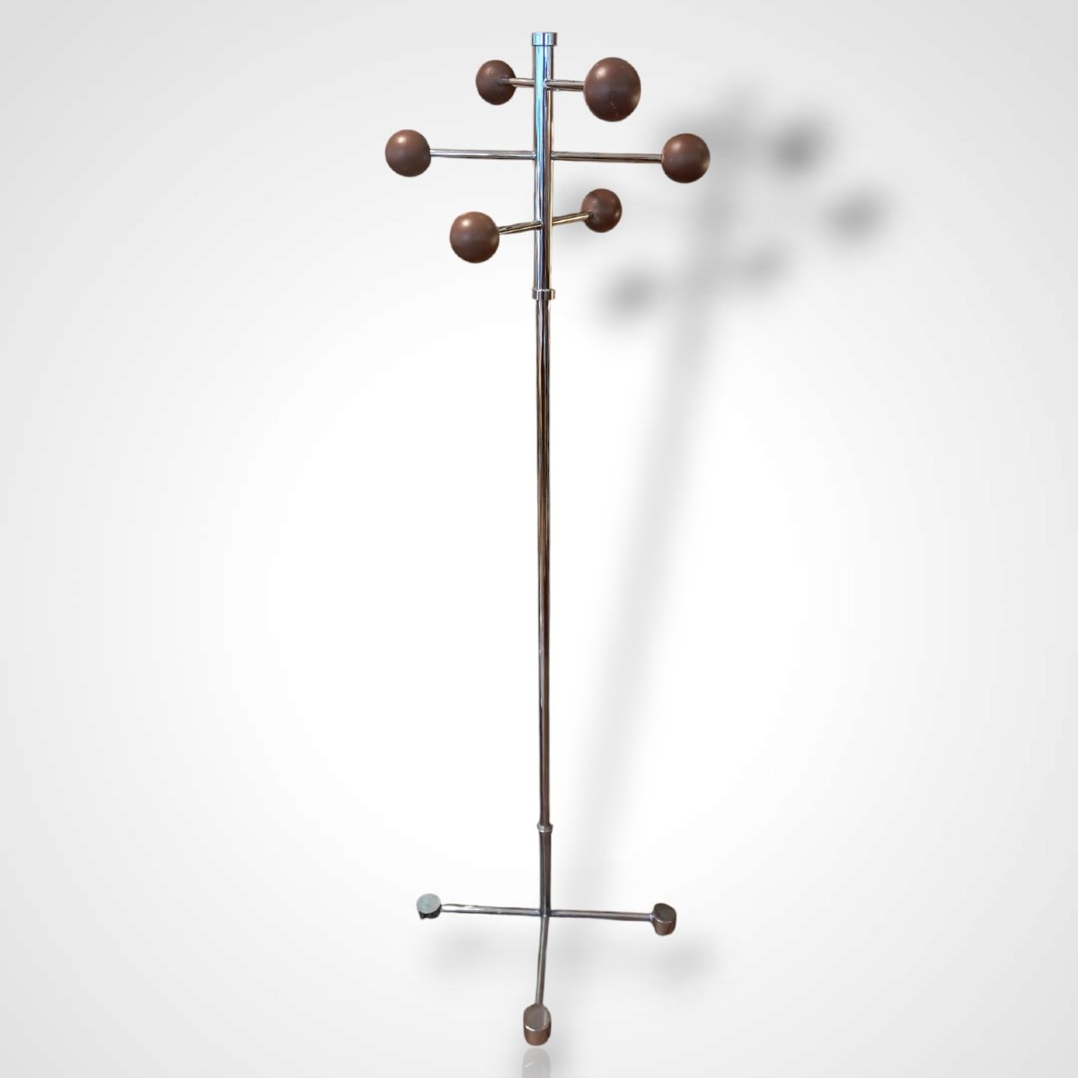 Metal And Wood Coat Rack, 20th Century-photo-2