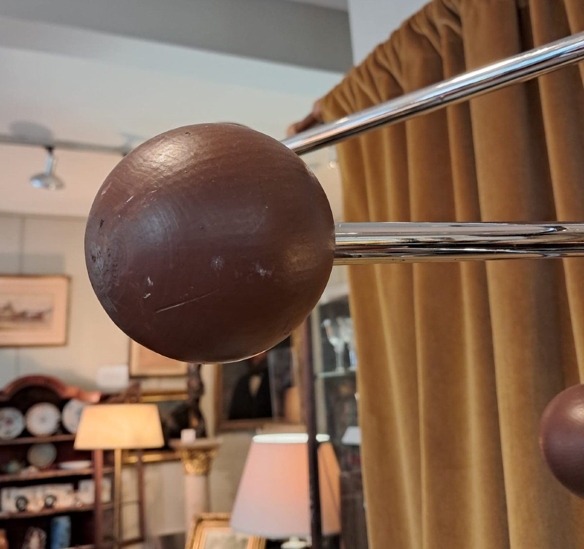 Metal And Wood Coat Rack, 20th Century-photo-3