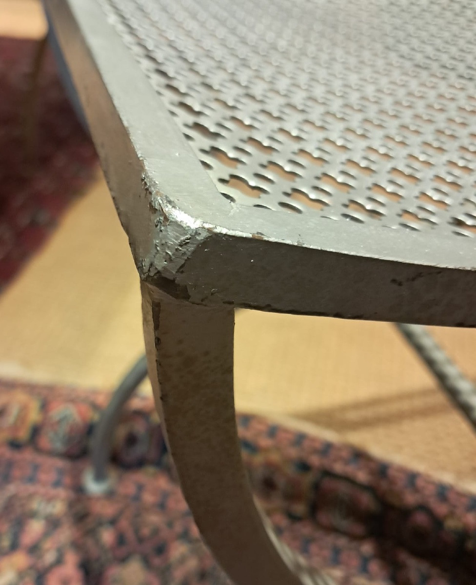 Wrought Iron Curule Chair, 20th Century-photo-3