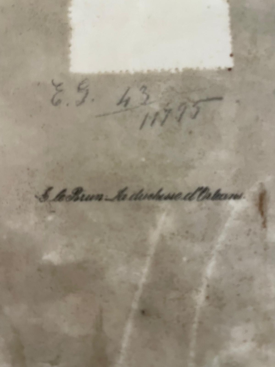 Miniature Painted Porcelain, The Duchess Of Orléans By E. Vigée Le Brun, 19th Century-photo-2