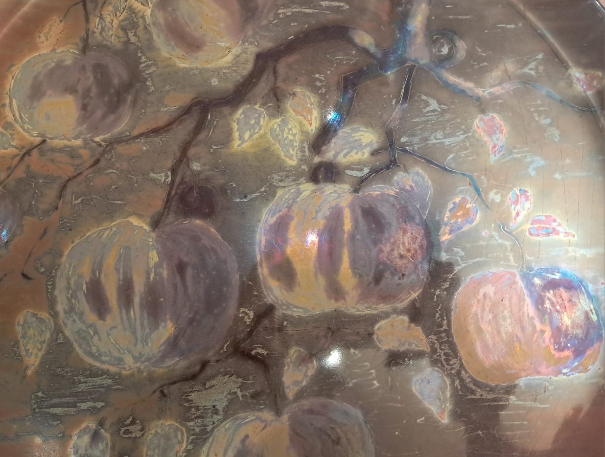 Large Platter, Pierre Delbet, Late 19th Century-photo-3