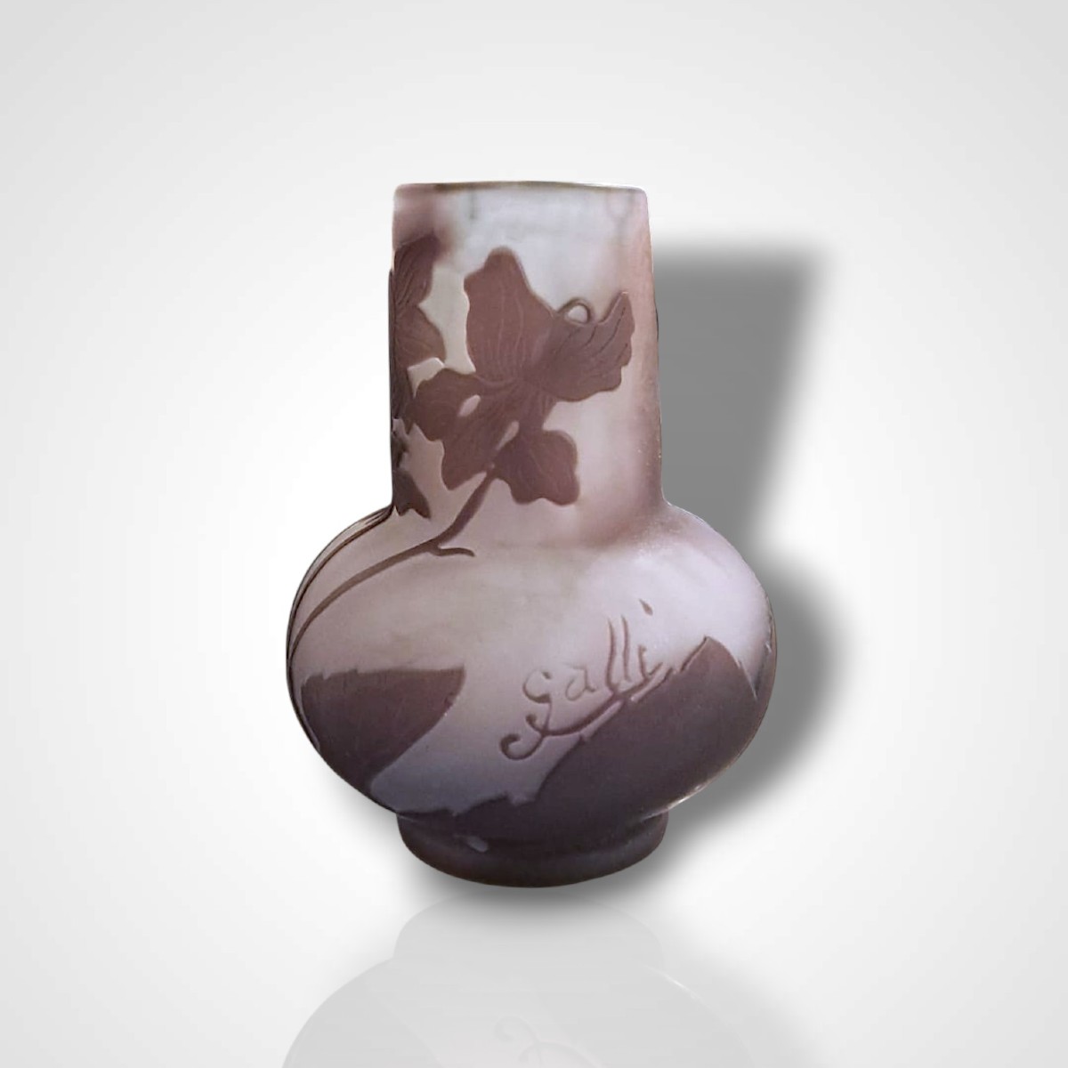 Vase With Floral Decoration, Gallé, Early 20th Century