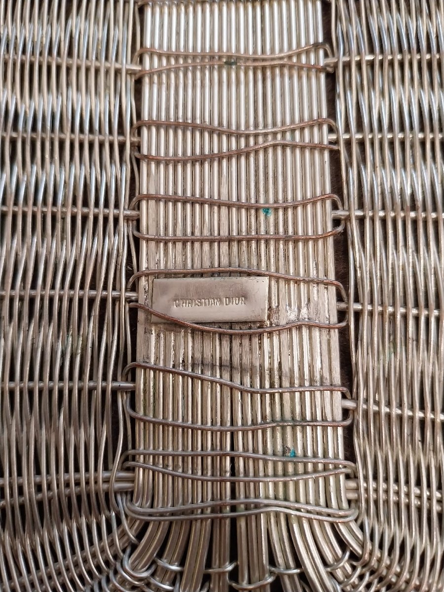 Christian Dior, 5 Silver-plated Metal Placemats, 20th Century-photo-1