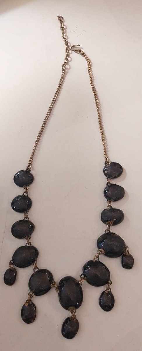 Denise Gatard (1908-1991) Ceramic Necklace, 20th Century -photo-1