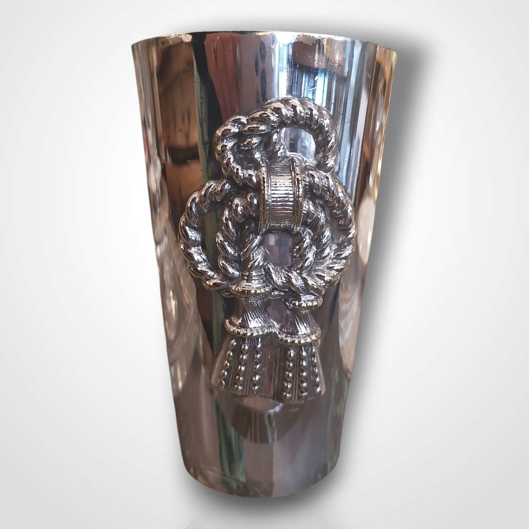 Hermès, vase en métal argenté, XXe-photo-4