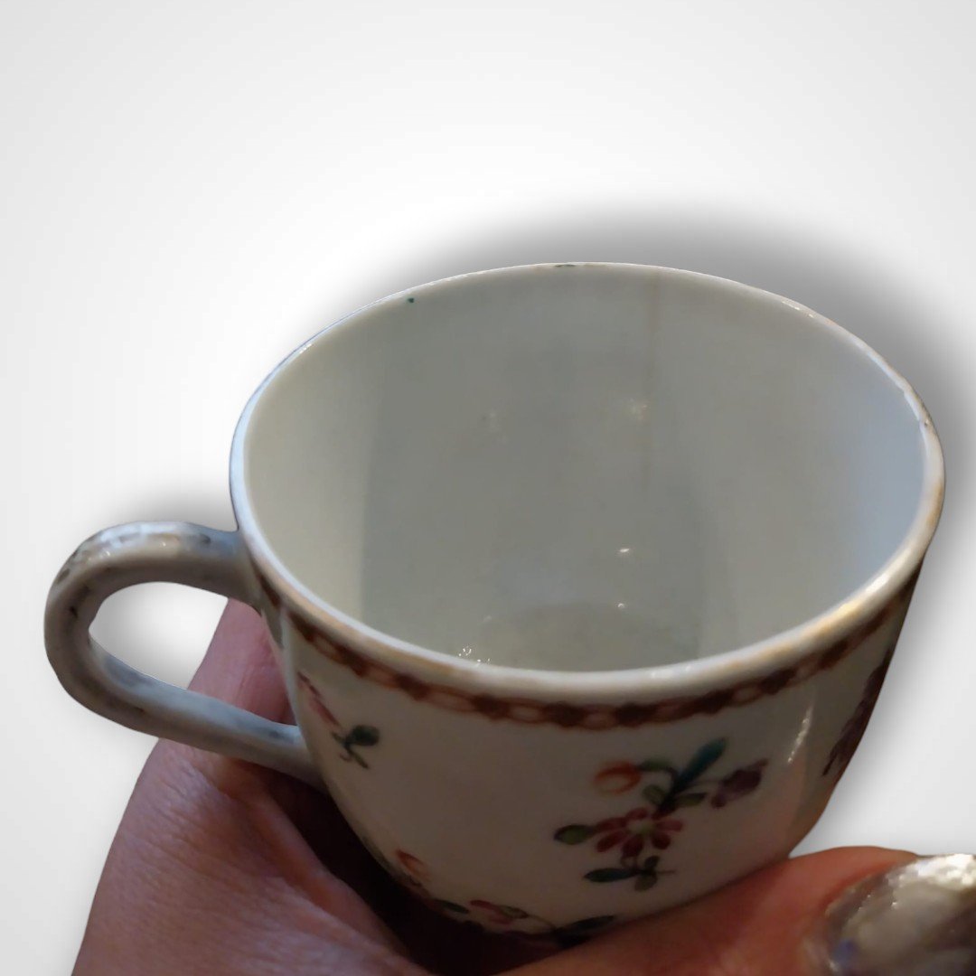 East India Company, Porcelain Coffe Cup Set, 18th Century.-photo-3
