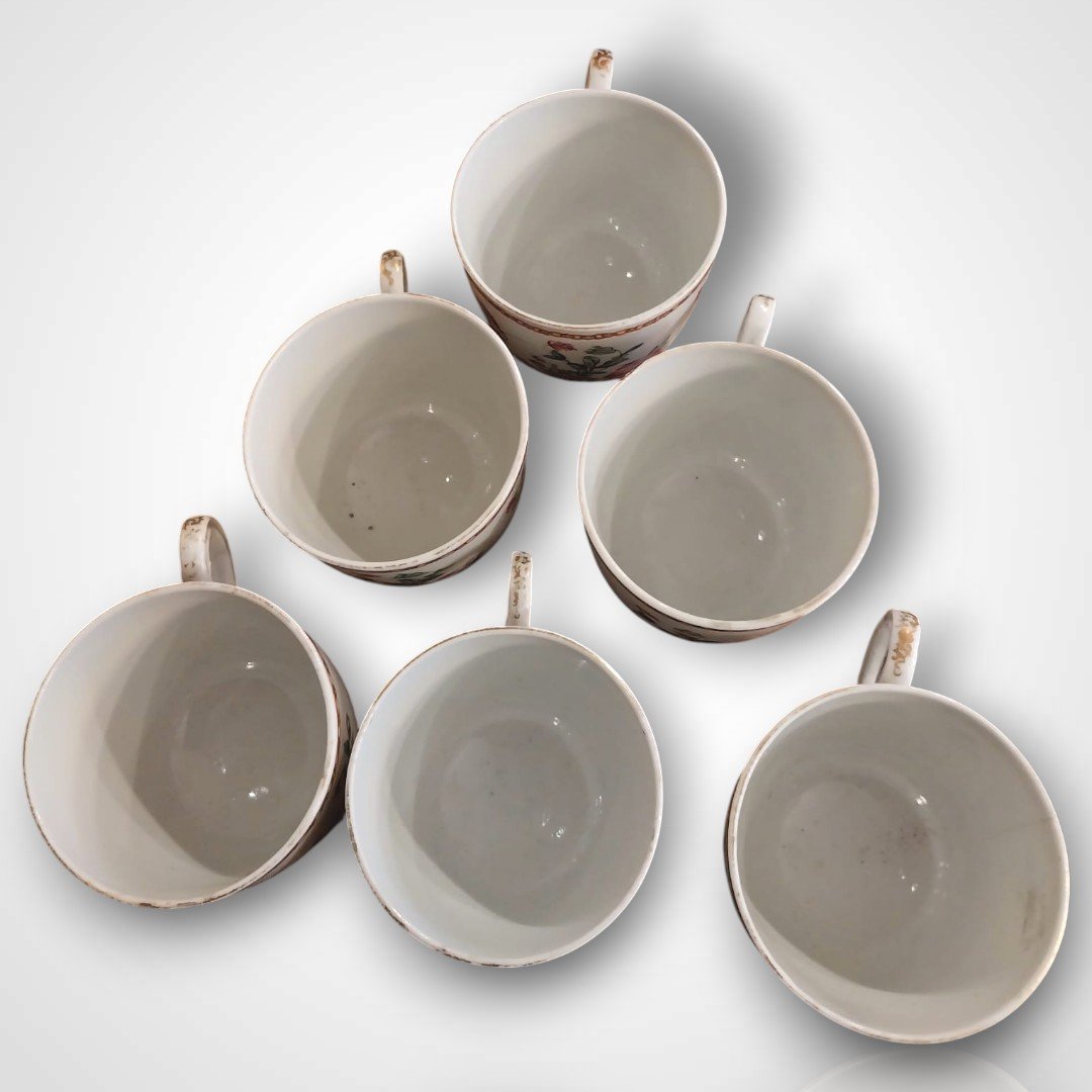 East India Company, Porcelain Coffe Cup Set, 18th Century.-photo-4