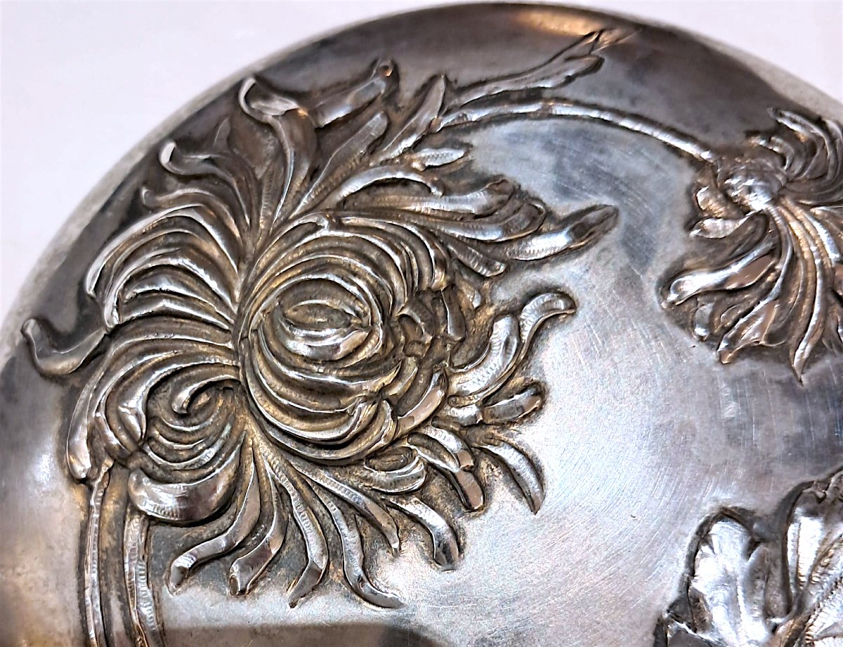 Attributed To Léveillé And Rousseau, Covered Box In Glass And Silver, Late 19th Century-photo-5