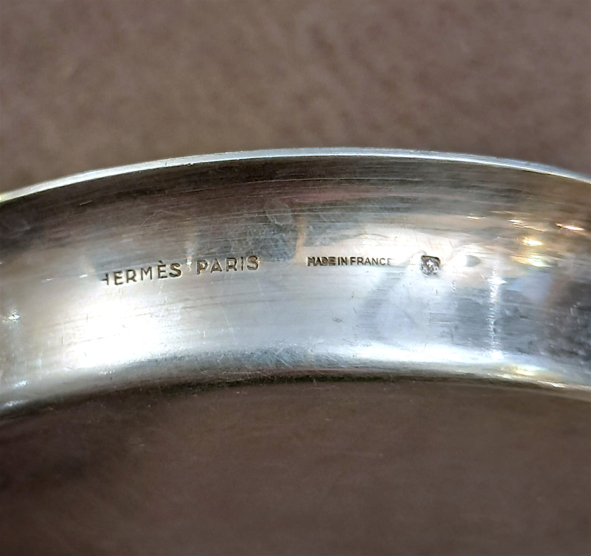 Hermès, dessous de bouteilles en métal argenté, XXe-photo-4