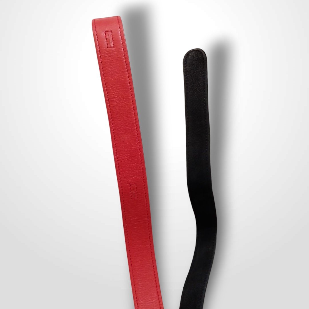 Elsa Peretti (1940-2021) pour Halston - Tiffany & Co, ceintures, cuir et jaspe rouge, XXe-photo-1
