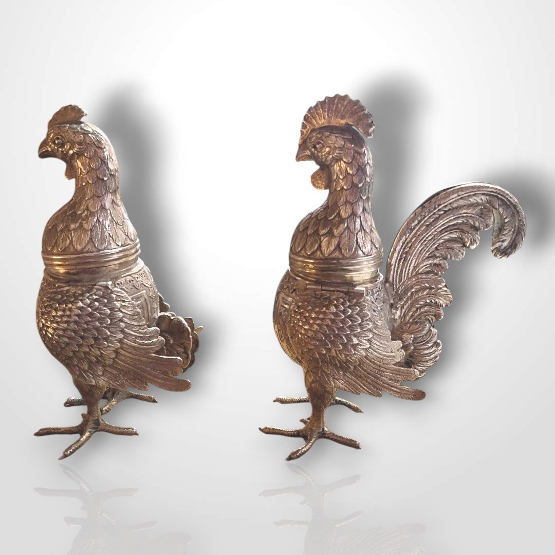 Pair Of Solid Silver Sugar Shakers, 20th Century -photo-8